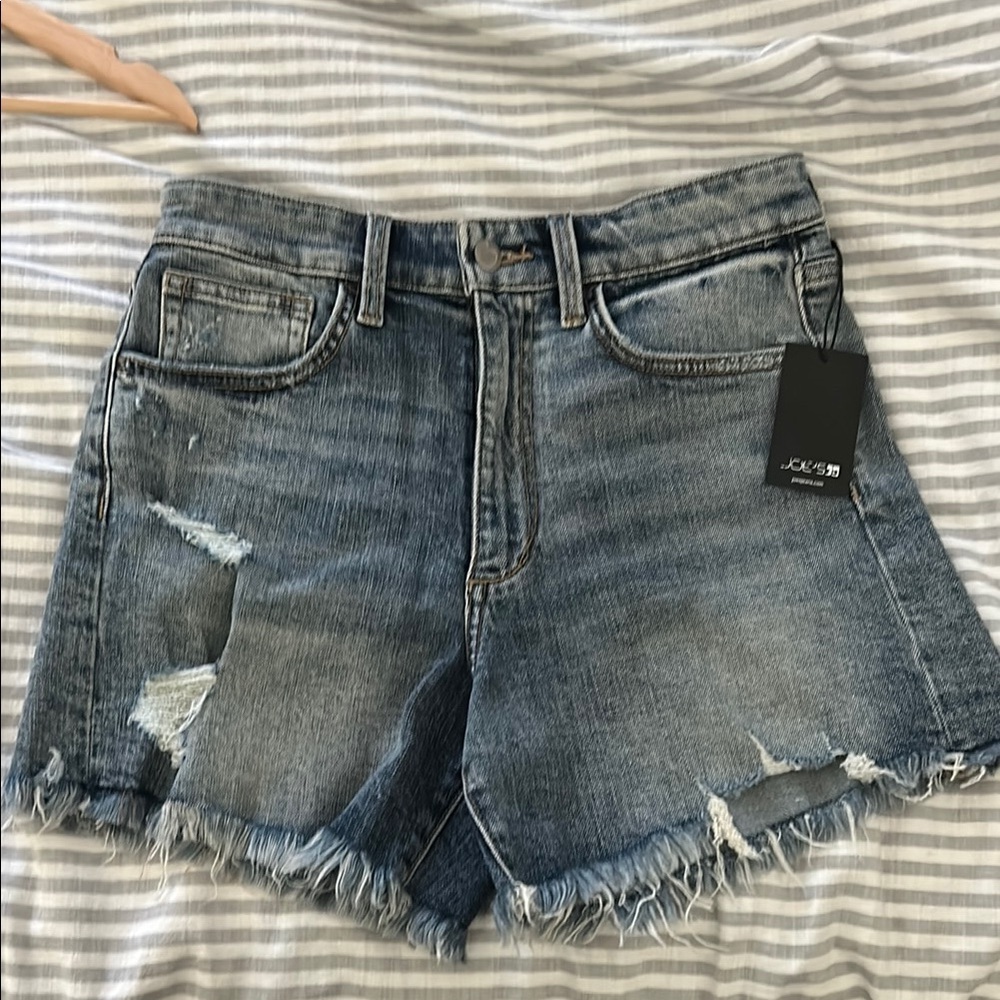 JOE'S Jean High Rise Distressed Bastina Shorts. Size 25